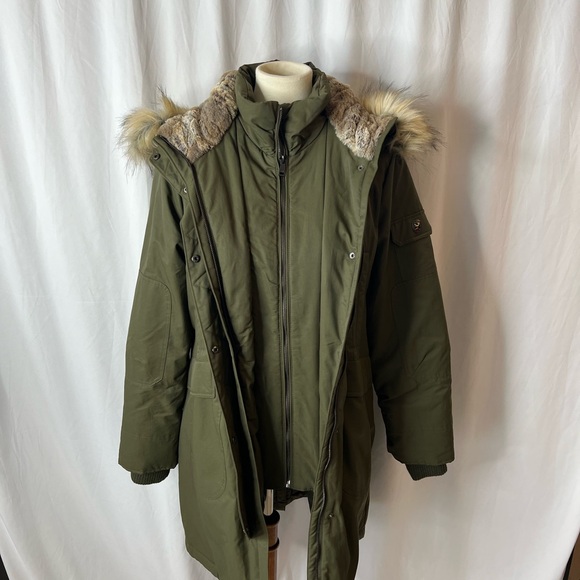 1 Madison Army Green Expedition Hooded Coat - EXCELLENT CONDITION - Large - Picture 6 of 10